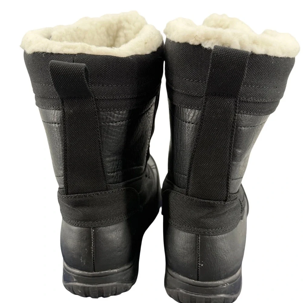 Eddie Bauer Kids 2 Black Waterproof Insulated Sherpa Winter Snow Boots Winter‎
